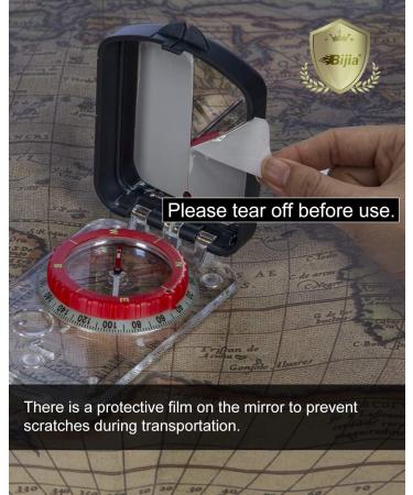 BIJIA Orienteering Map Compass -Sighting Mirror Compass with Adjustable Declination Clinometer and LED light for Hiking  Camping Orienteering Hunting Global Mountaineering Navigating and SAR training. - Buy Online on SooperMarket.com