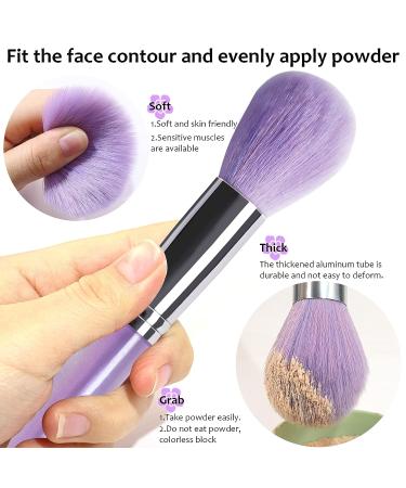 BEAKEY Travel Makeup Brushes 12pcs Brush Set - Premium Synthetic Foundation & Contour Brushes for Concealer, Eyeshadow & Blush - Fashionable Purple Makeup Tools - Buy Online on SooperMarket.com