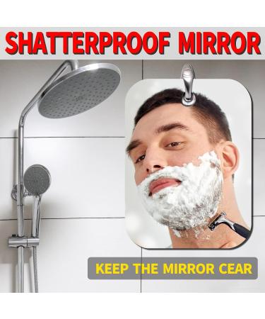 2 Pack Fogless Shower Mirrors for Shaving - Portable, Unbreakable, Anti-Fog, Wall/Camping Hanging - 8x6 Medium Size - Ideal for Travel, Bathroom, Locker - Makeup, Shave - Buy Online on SooperMarket.com