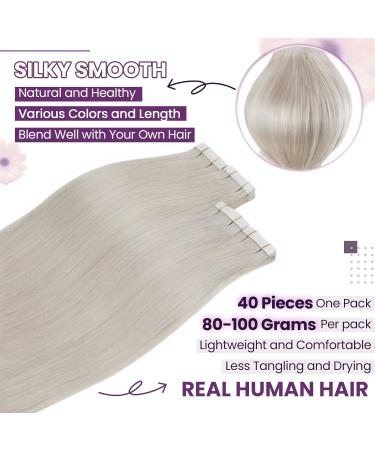 Buy Laavoo Tape-In Hair Extensions - Real Light Blonde 24 inch Remy Seamless Skin Weft - 50g 20pcs - Premium Quality Double-Sided Tape #Hellblond - Buy Online on SooperMarket.com