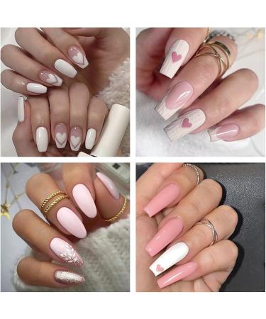 AILLSA Pink Gel Nail Polish Set French Manicure White Pink Nude Gel Polish with Base and Top Coat Light Baby Pink Colors Nail Polish Gel Neutral Soak Off U V Gel Starter Kit Gifts Nail Art Salon DIY A4-white Pink - Buy Online on SooperMarket.com