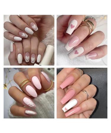AILLSA Pink Gel Nail Polish Set - French Manicure UV Gel Starter Kit | Base & Top Coat Included - Light Baby Pink & Nude Soak Off | Perfect for DIY Nail Art & Salon Use - Buy Online on SooperMarket.com