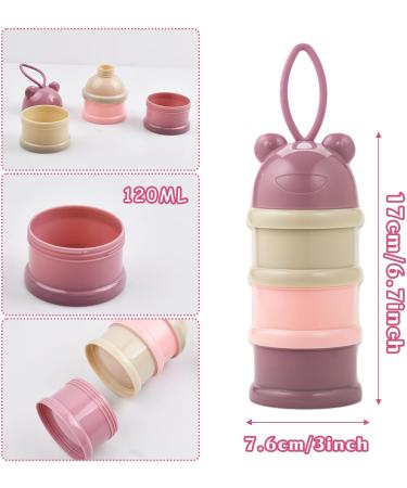 Bezavea 3-Layer Baby Milk Powder Dispenser & Formula Storage Container - 120ml Portable Green Travel Feeding Storage - Buy Online on SooperMarket.com