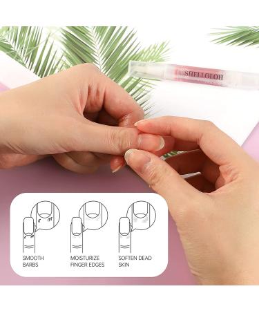 Shelloloh Cuticle Oil Set - Nourishing Dry Cuticles, 5 Flavor Revitalizer Pen with Soft Brush - 10pc Nail Care Kit - Buy Online on SooperMarket.com