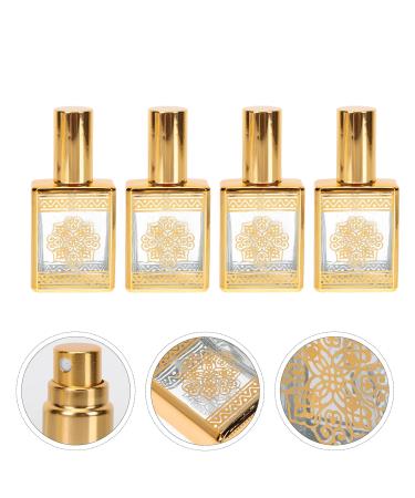 FRCOLOR 4PCS Refillable Travel Perfume Bottles - Mini 0.5oz Golden Perfume Spray for International Shipping - Buy Online on SooperMarket.com