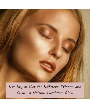 Mynena Yellow Gold Highlighter Powder for Face and Body Vegan, Paraben-Free, Cruelty-Free - Buy Online on SooperMarket.com