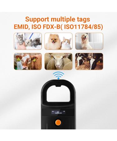 TERA PET Microchip Reader Scanner - RFID Portable Animal Chip ID Scanner for Dogs Cats & Pigs - OLED Display ISO 11784/11785 FDX-B & Emid - Ultimate Pet Tag Solution - Buy Online on SooperMarket.com