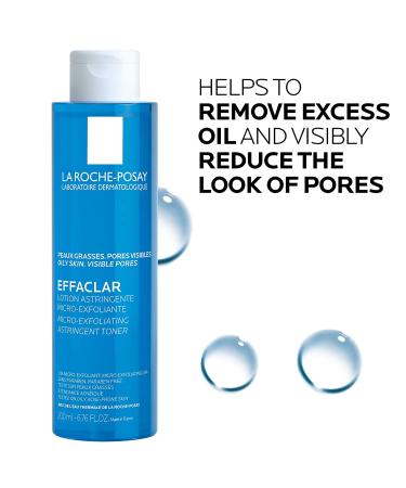 La Roche-Posay Effaclar Astringent Face Toner for Oily Skin - Exfoliating LHAs, Minimizes Pores & Smooths Skin - Buy Online on SooperMarket.com