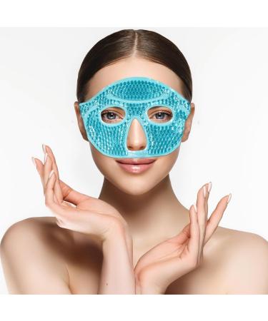 Cooling Eye Mask Gel Cold Eye Mask Reusable Hot Cold Therapy Gel Eye Mask Hot Cold Therapy Gel Eye Mask for Migraine Headache Dark Circles Dry/Swollen Eyes Sinus Pain (blue) - Buy Online on SooperMarket.com