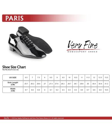 Men's Salsa Latin Tango Ballroom Waltz Dance Shoes - Size 8.5 Standard Black Patent - Buy Online on SooperMarket.com