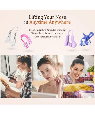 Nose Up Lifting Clips - Set of 4 Silicone Nose Bridge Slimming Tools for Women - Buy Online on SooperMarket.com