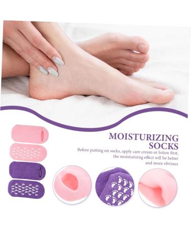 minkissy 4 Pairs Gel Socks Women's Socks Vegetable Gel Moisturizing Miss - Buy Online on SooperMarket.com