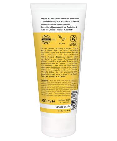Boep Sunscreen LSF30 | Mineral Sun Protection for Babies & Adults | Vegan & Chemical-Free | Zinc Oxide | Family-Safe 200ml - Buy Online on SooperMarket.com