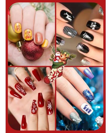 12PCS Christmas Nail Stamper Kit EBANKU 6 Colors Nail Stamping Gel Polish with 6pcs Nail Stamping Templates with Silicone Stamper & Scrapers Snowflakes Santa Trees Nail Plate Print Manicure Tool 0.08 ml (12er Pack) - Buy Online on SooperMarket.com