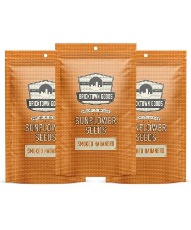 Smoked Habanero Flavored Sunflower Seeds - 3 PACK - Seasoned and Roasted in Shell for a Bold Taste - 24 total oz. Smoked Habanero 1.5 Pound (Pack of 3)