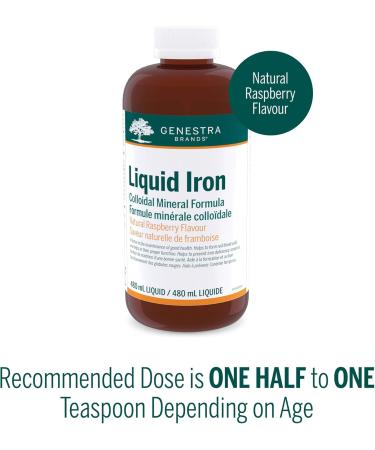 Genestra Brands - Liquid Iron - Colloidal Mineral Formula - 480 ml Liquid - Natural Raspberry Flavour - Buy Online on SooperMarket.com