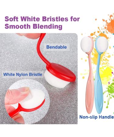 Craft Ink Blending Brush Set - 12Pcs for Paper Crafting, Painting, Drawing, Card Making - Soft Bristles, Color Coded Handles - Buy Online on SooperMarket.com