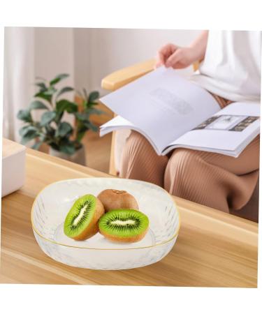 Anneome Kitchen Dried Serving Bowl Dessert Plastic Container Candy Fruit Household Food Storage Reusable 23.5X23.5X6CM White - Buy Online on SooperMarket.com