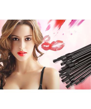 Pure Vie 100 Pieces Disposable Lip Brushes Lipstick Gloss Wands Applicator Makeup Tool Kits Black - Buy Online on SooperMarket.com