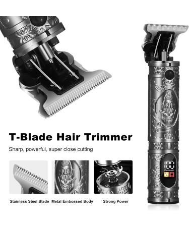 Bestauty Professional Barber Clippers Set - Cordless Beard & Nose Hair Trimmer Waterproof & Rechargeable Ideal for Haircut & Shaving (Silver - Buy Online on SooperMarket.com