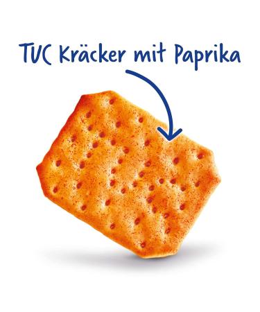 TUC Paprika Snack Crackers 24 x 100g | Salty & Delicious Paprika-Flavored Biscuits | Finely Salted Crispy Treats - International Shipping Available - Buy Online on SooperMarket.com