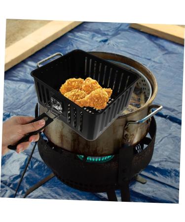 Toddmomy 2 Pcs Square Baking Basket Air Fryer Mesh Basket Wire Mesh Fry Basket Chip Frying Metal Baskets Fried Food Basket Air Fry Basket Snack Basket Electric Storage Basket Carbon Steel 38X22.8CMx2pcs Blackx2pcs - Buy Online on SooperMarket.com
