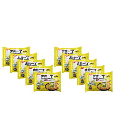Nissin Demae Ramen Instant Ramen Noodles - Miso Flavour 100g (Pack of 10) by CNMART