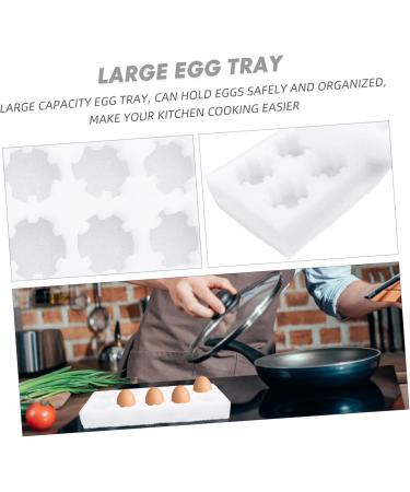 OSALADI 2 Sets 10 Egg Trays Deviled Egg Holder Egg Holder for Fridge Blank Egg Cartons Filling Shelf - Buy Online on SooperMarket.com