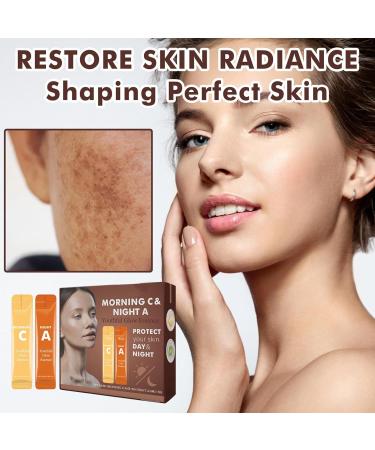 Morning C and Night Double Skin Beauty Essence | Anti-Aging and Skin Brightening Serum | Vitamin C Facial Serum | Day & Night Serum Set for Face Skin Care - Buy Online on SooperMarket.com