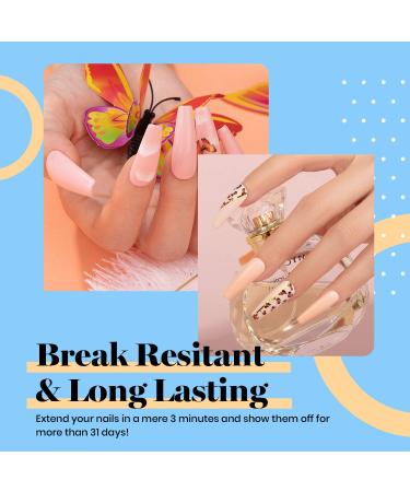 Beetles Gel Polish 2 in 1 Nail Glue & Base Gel Kit | 2PCS 15ML Strong Brush-On Glue for Acrylic, False Nails & Gel Polish | UV/LED Lamp Required - Buy Online on SooperMarket.com