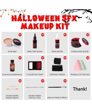 Ultimate Halloween SFX Makeup Kit | Scars Wax Fake Blood Face & Body Paint Set - Buy Online on SooperMarket.com