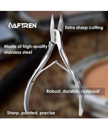Professional Cuticle Nippers Precision Manicure Nail Clippers Stainless Steel Scissors Thick and Ingrown Nails Hospital Grade Podiatry Tool - Buy Online on SooperMarket.com