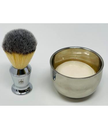 G.B.S Slant Safety Razor Shaving Set | Chrome Stubble Remover Brush & Stand - Classic Shave + 10 Blades - Buy Online on SooperMarket.com
