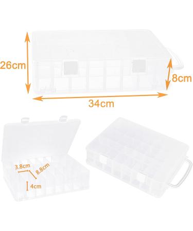 New brothread Double-Sided Storage Organizer/Box with Total 48 Adjustable Compartments  Removable Dividers for Embroidery and Sewing Threads  Embroidery Floss  Needles  Beads  Small Crafts & Toys - Buy Online on SooperMarket.com