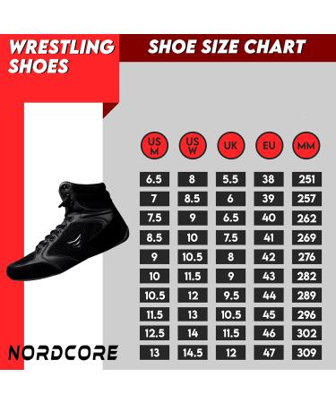 North Core Mat Ace Wrestling Shoes - Light Martial Arts & Boxing Shoes - High Traction Weight Lifting Footwear for Men & Women - Size 38 EU - Black - Buy Online on SooperMarket.com