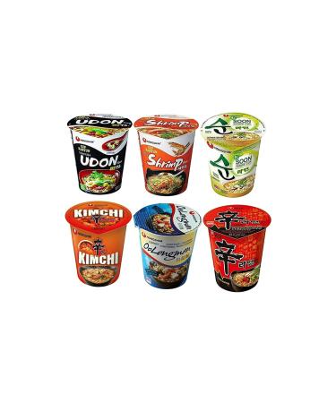 Nongshim Shin Cup Noodles Assorted Flavours Box (6 Different Taste Cups) by CNMART