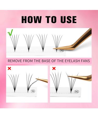 VEYES INC 5D Ellipse Flat Eyelash Extensions - Premade Fans 0.15 D Curl Mixed Length Tray (9-16mm) | Professional Salon Use - Buy Online on SooperMarket.com