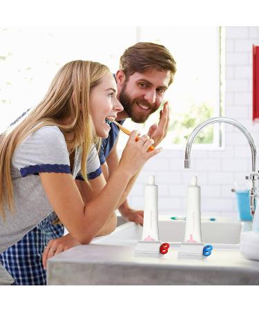 30-Piece Rolling Tube Toothpaste Squeezer Stand - Rotating Dispenser for Bathroom - Blue/Red/Green - Buy Online on SooperMarket.com