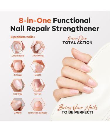 Modelones Nail Care 8-in-1 Ridge Filling Treatment for Stronger Nails | Nail Hardener, Base Coat, and Strengthener | 15ml - Buy Online on SooperMarket.com