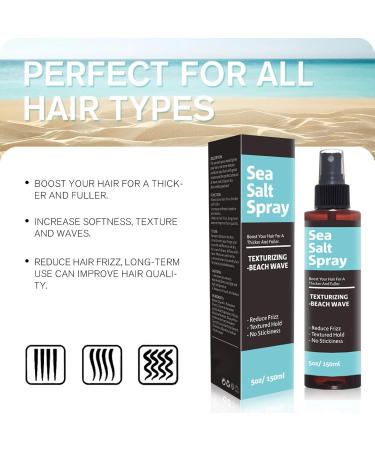 Sea Salt Spray 150ml Hair Styling Nourishing Spray Easy to Clean Hair Texture Spray for Beachy Waves Salt Water Spray Provides Volume and Hold for Men & Women - Buy Online on SooperMarket.com
