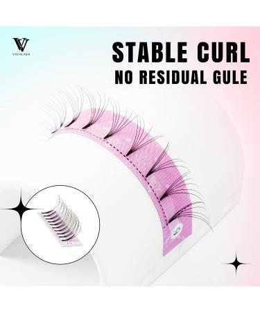 6D 0.10 mm 13mm Russian Volume Pre-fanned Eyelash Extensions - Short Stem Heat Bonded Premade Fans | C/D Curl | Lash Supplies - Buy Online on SooperMarket.com