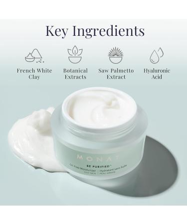 MONAT BE PURIFIED Oil-Free Moisturizer - Lightweight Pore Refining Vegan Skincare for Deep Hydration & Radiant Skin - Shop Internationally - Buy Online on SooperMarket.com