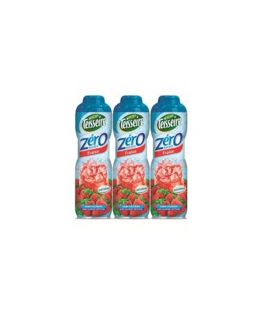 3 Strawberry 0% syrup sugar free - 3 x 0.6L Strawberry 600 ml (pack of 3)