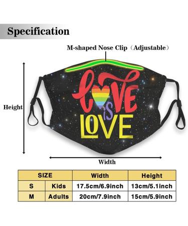 Face Mask Adjustable LGBTQ Lives Matter Face Mask for Men and Women Holloween Gift Small Black - Buy Online on SooperMarket.com