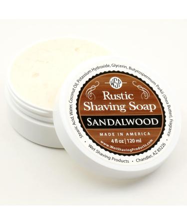 Buy WSP Rustic Shaving Soap (Sandalwood) - Artisan Vegan Natural Ingredients - Made in America - International Shipping Available - Buy Online on SooperMarket.com