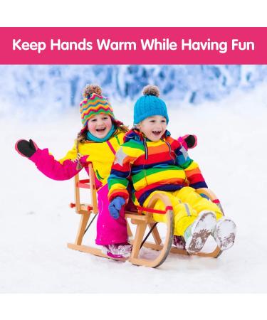 Buy Moko Children's Ski Gloves - Windproof & Waterproof Winter Handheld Warm Faustlings for Girls (4-6 Years) - Perfect for Skiing Cycling & Snowboarding in Magenta (Rabbit) - Buy Online on SooperMarket.com