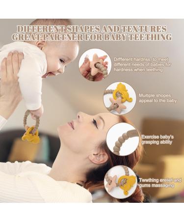 ClDy Bite Ring for Babies | BPA-Free Silicone Teething Toys | Ocean Brown | Soothing & Stimulating Gum Relief for Infants 3 Months+ - Buy Online on SooperMarket.com