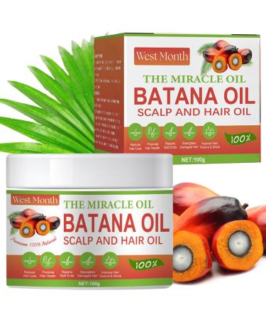 Batana Oil for Hair Growth Raw Batana Oil 100% Batana Oil Organic from Honduras Repairs and Moisturizes Dry Damaged Hair & Scalp Reduces Hair Loss Hair Mask Oil Treatment for All Hair Types (100g)