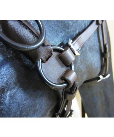Buy PS Horse French Cavesson Cavecon with D-Rings - Soft Full Brown with Gold Fittings | International Shipping Available - Buy Online on SooperMarket.com
