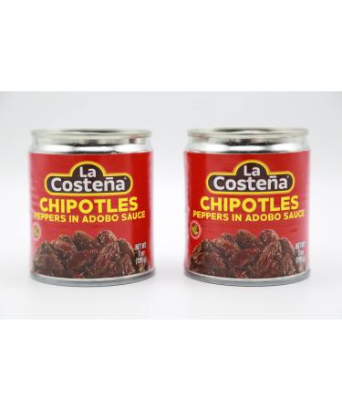 La Costena Chipotle Peppers in Adobo Sauce 7 Oz(Pack of 2)